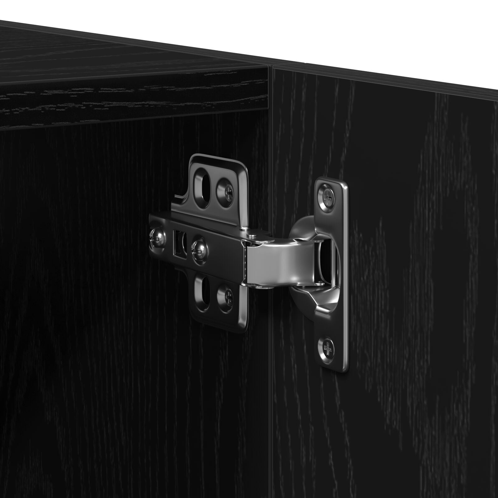 Bademøbelsett 3 pcs Svart Eik 90 x 38.5 x 46 cm Konstruert tre