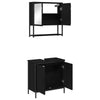 Baderomsinnredningssett med lagring 2 pcs Svart 60 x 30 x 60 cm
