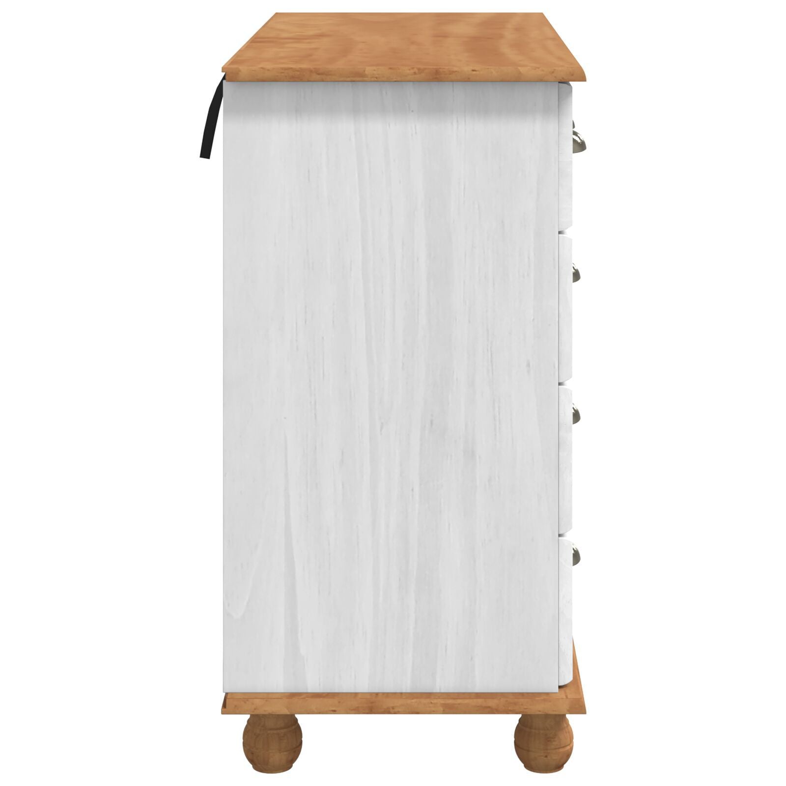 Skap med skuffer med skuff Hvit 91 x 40 x 79 cm Massivt furutre