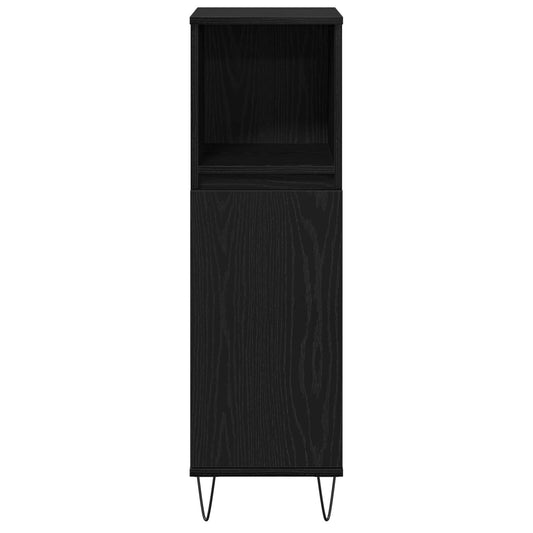 Baderomsinnredningssett 3 pcs Svart Eik 30 x 30 x 190 cm
