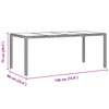 Hage Spisegruppe 9 pcs Svart 190 x 90 x 75 cm polyrotting