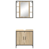 Baderomsinnredningssett med hylle 2 pcs Brun 60 x 30 x 60 cm
