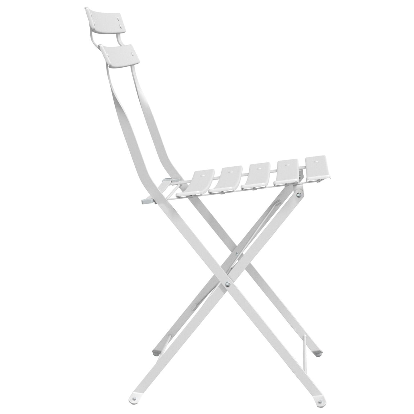 Hage Folding Stol 2 pcs Hvit 42 x 46 x 82cm Metall