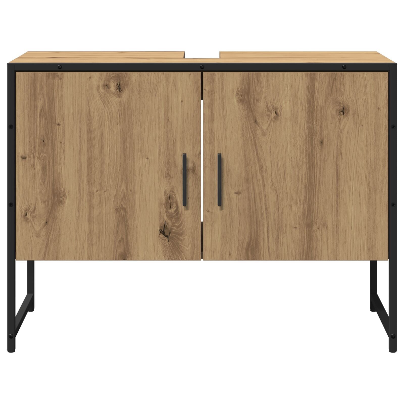 Baderomsinnredningssett med lagring 2 pcs Brun 80 x 33 x 60 cm