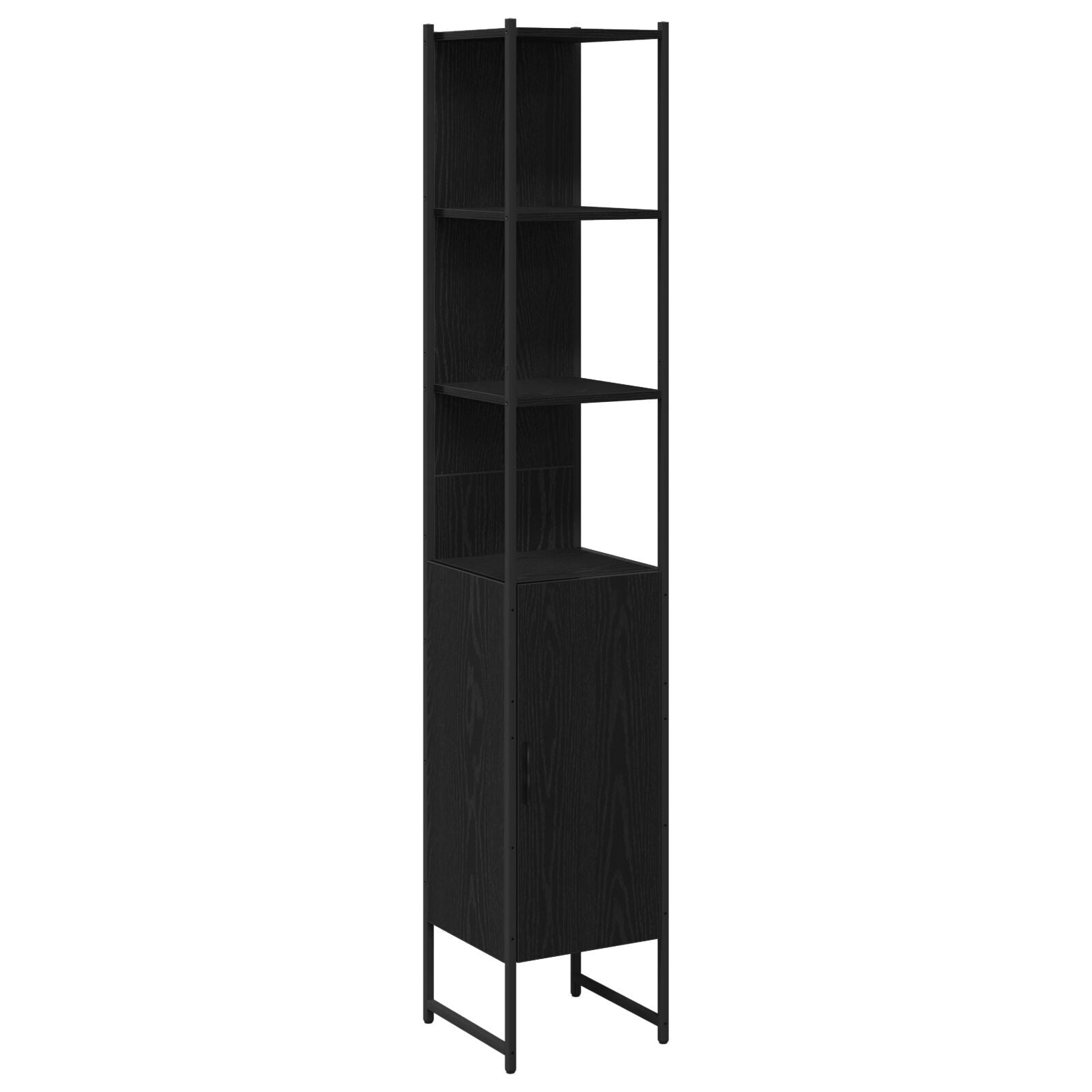 Baderomsinnredningssett 3 pcs Svart eik 33 x 33 x 185.5 cm