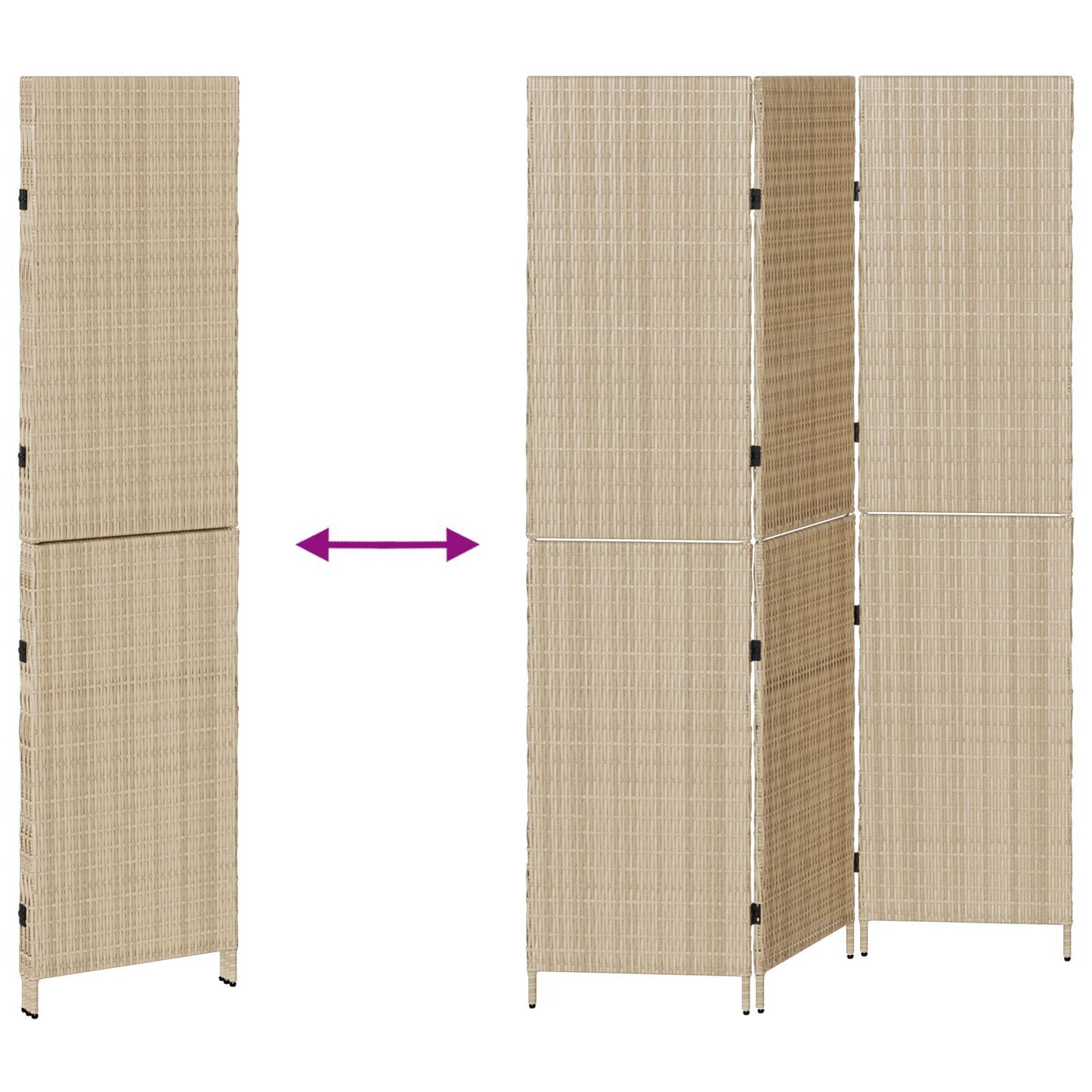Romdeler Beige 147 x 180 cm polyrotting