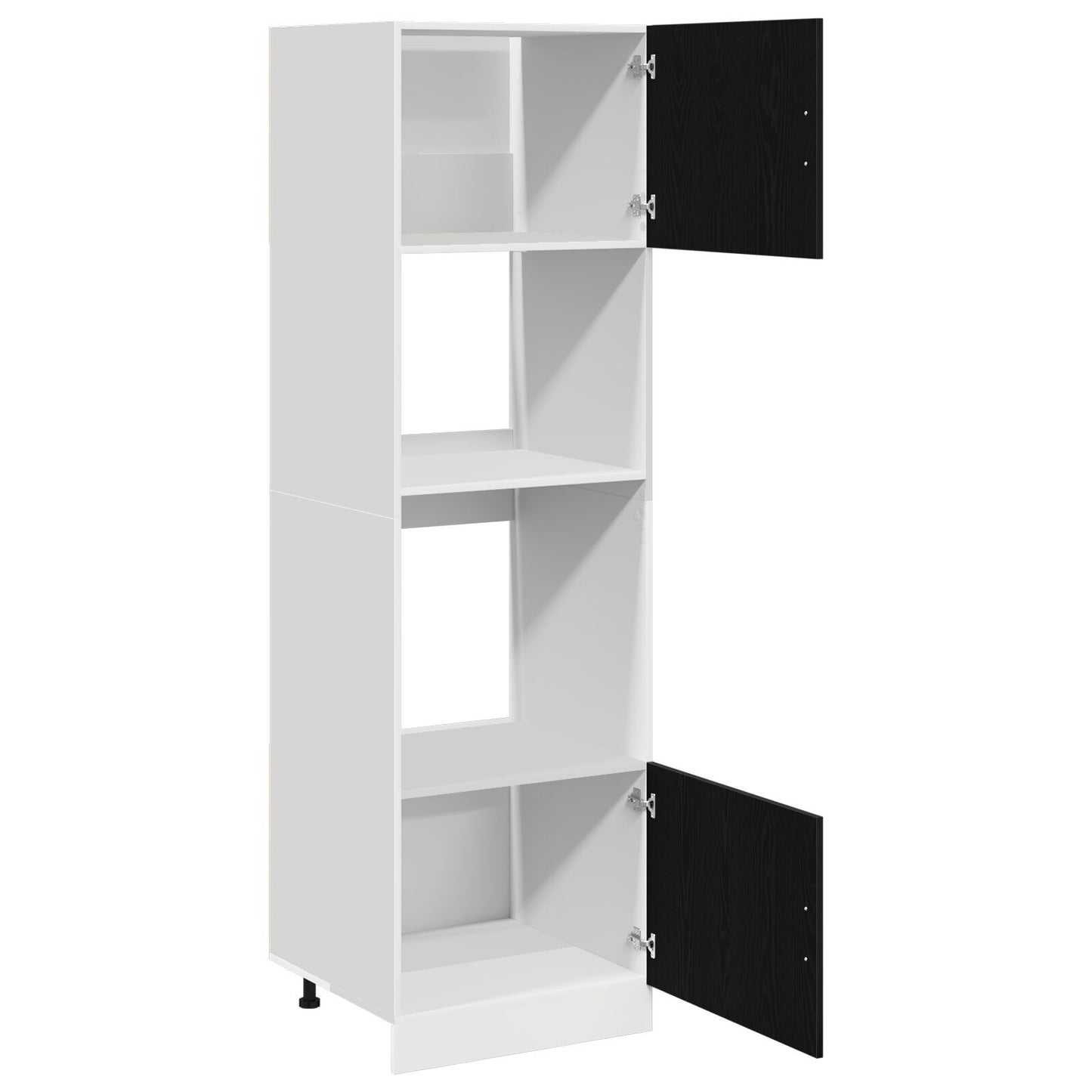 Hengende skap Svart Eik 60 x 57 x 207 cm Konstruert tre