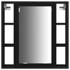 Baderomsspeilskap 3 pcs Svart 80 x 30 x 60 cm Konstruert tre
