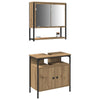 Baderomsinnredningssett med lagring 2 pcs Brun 60 x 30 x 60 cm