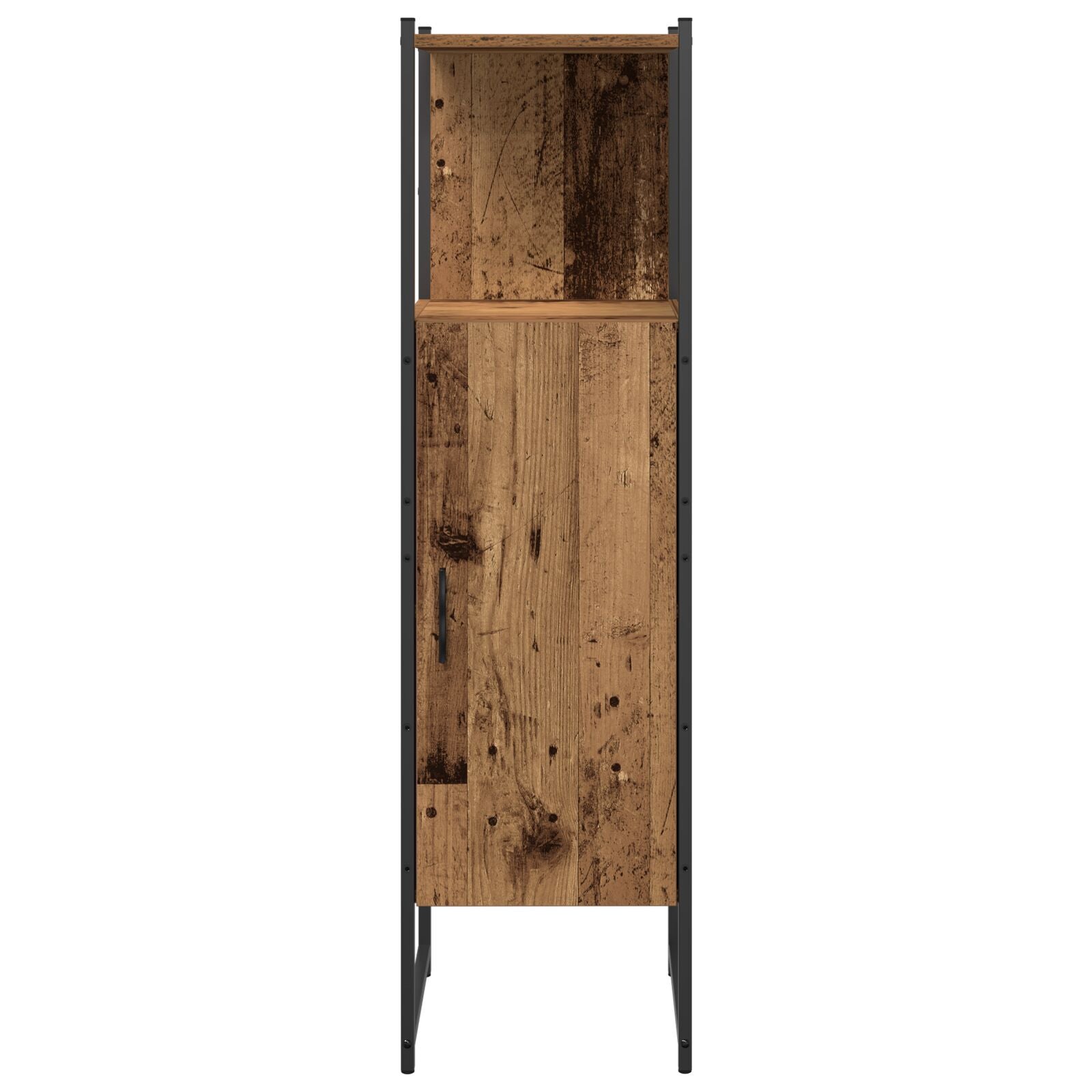 Baderomsinnredningssett med dør 4 pcs Brun 33 x 33 x 185.5 cm