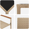 Hage Spisegruppe 3 pcs Beige 90 x 90 x 75 cm polyrotting