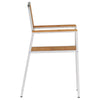 Hage Stol 2 pcs Brun 56 x 54.5 x 87cm Massivt teaktre
