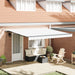 Uttrekkbar markise Hvit 400 × 300 cm Polyester