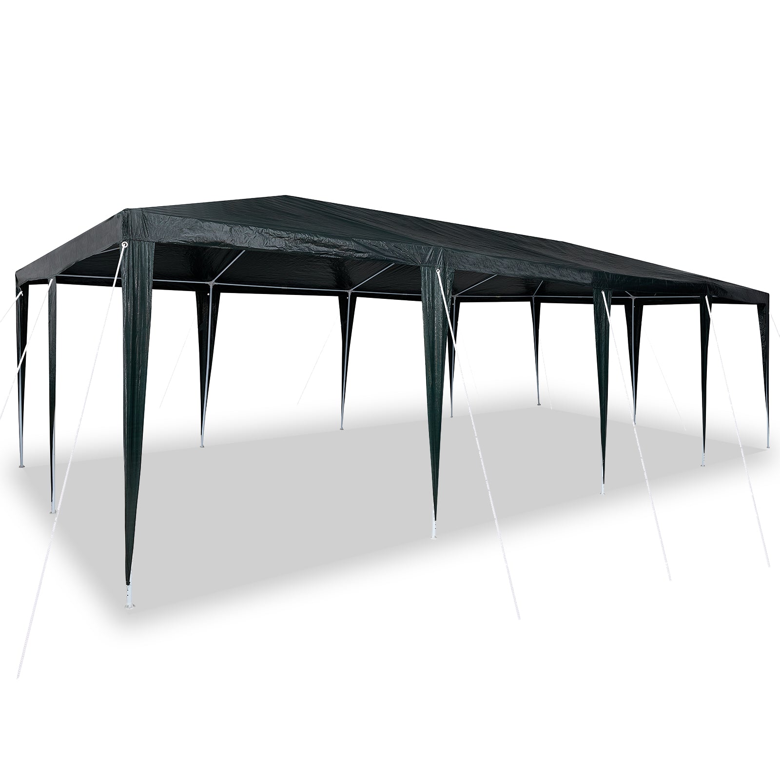 Partytelt Grønn og hvit 800 x 400 x 266 cm Polyester og stål