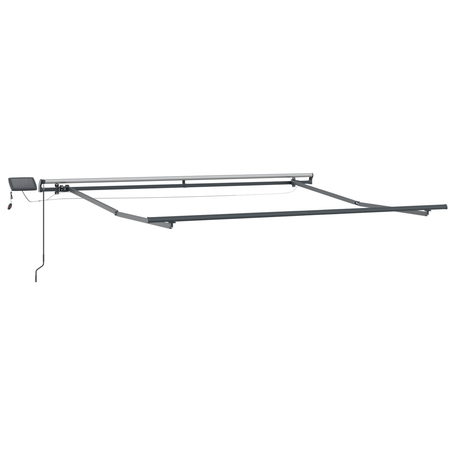 Uttrekkbar markise Rød 350 x 250 cm Stoff og Aluminium