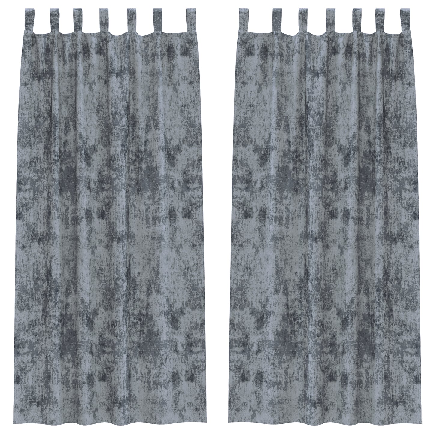 Fløyel Gardiner med gardiner 2 pcs Sølvgrå 260 x 140 cm Fløyel