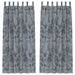 Fløyel Gardiner med gardiner 2 pcs Sølvgrå 260 x 140 cm Fløyel