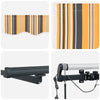 Innvendbar Markise med Flerfarget 400 × 300 cm stoff