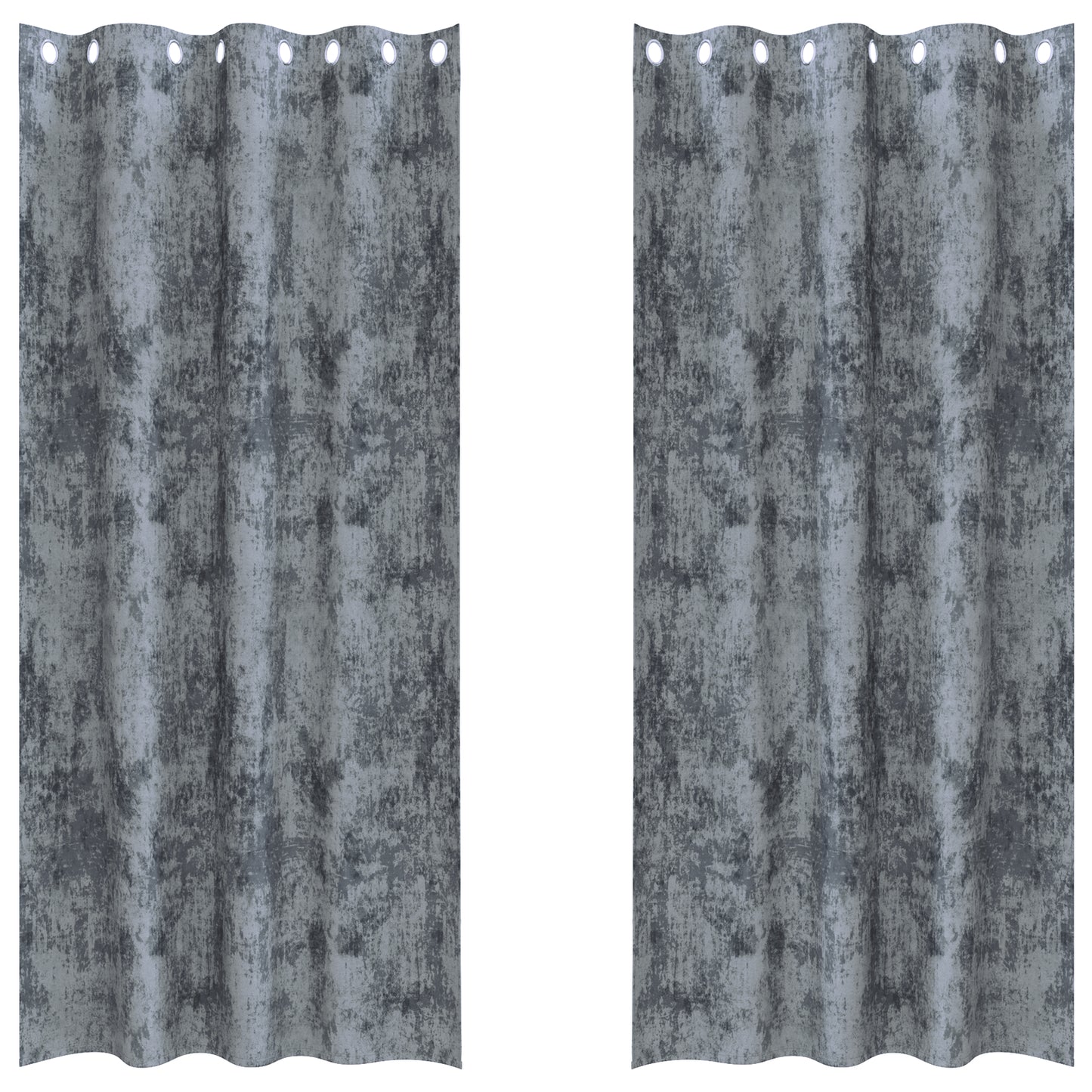 Fløyel Gardiner med gardiner 2 pcs Sølvgrå 260 x 140 cm Fløyel