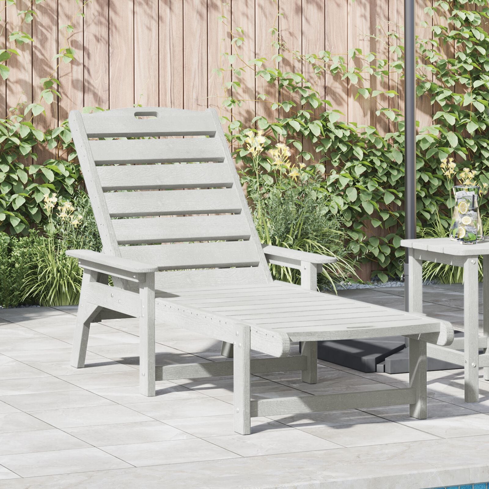 Solstol Hvit 73.5 x 92 x 90cm Plast