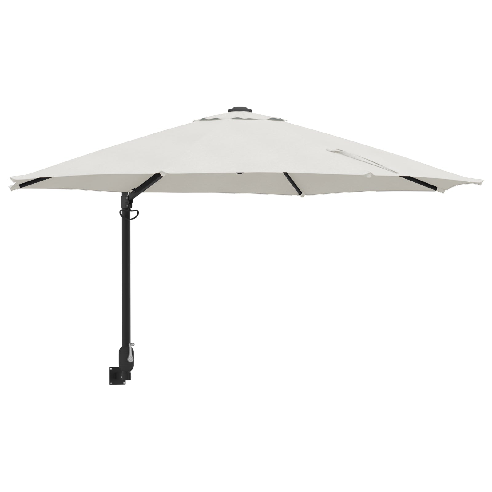 Hageparasol Beige, svart 248 x 248 x 148 cm Polyester, stål