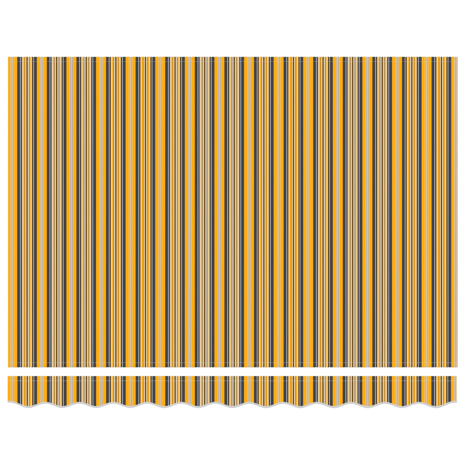 Innvendbar Markise Gul og grå og hvit 350 x 250 cm stoff