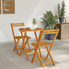 Hage Bistro Sett med pute 3 pcs Brun heltre akasie