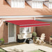 Uttrekkbar markise Rød 400 × 300 cm Polyester