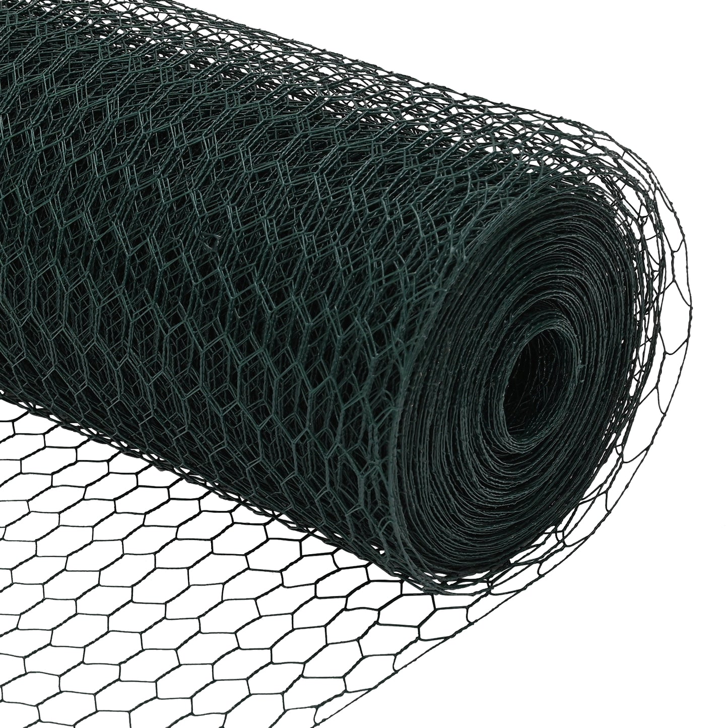 Sekskantet gjerde grunstift 100 x 1,2 m PVC-belagt stål Grønn