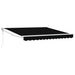 Uttrekkbar markise Svart 350 x 250 cm Polyester og Metall