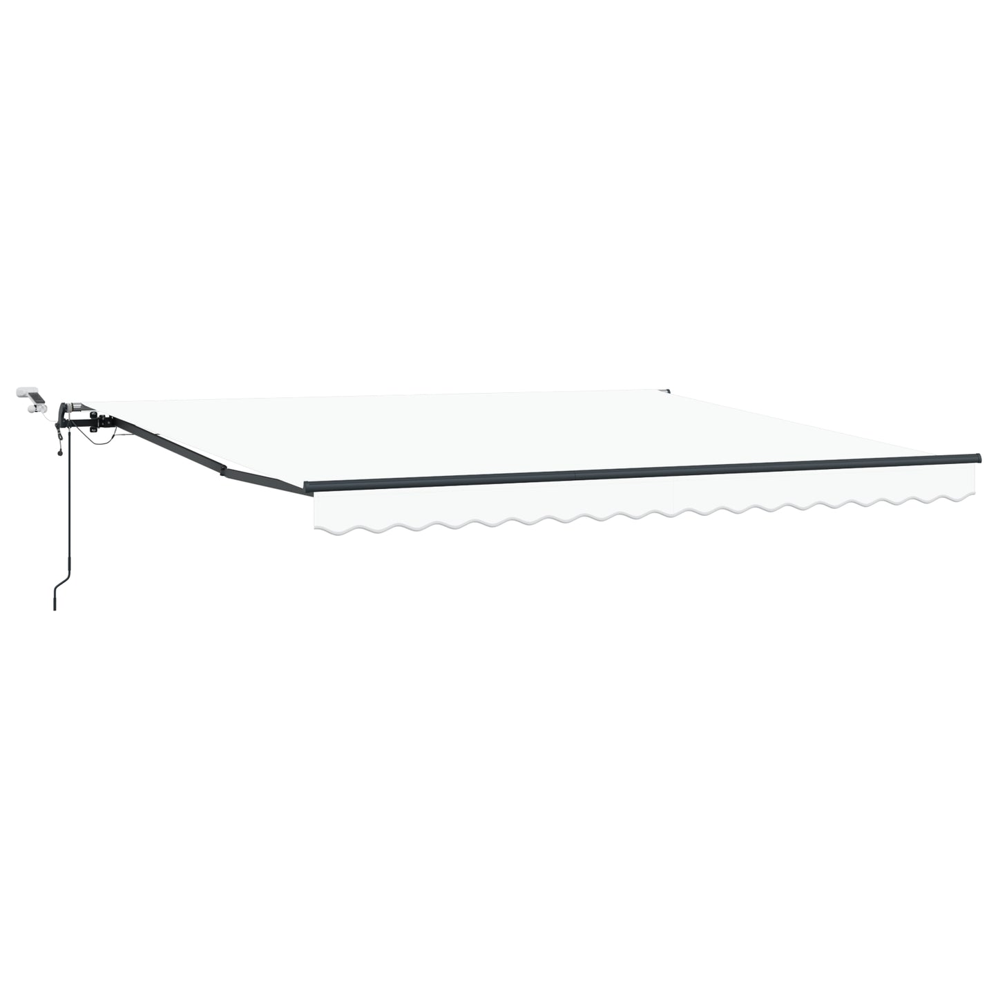 Uttrekkbar markise Hvit 400 × 300 cm Polyester