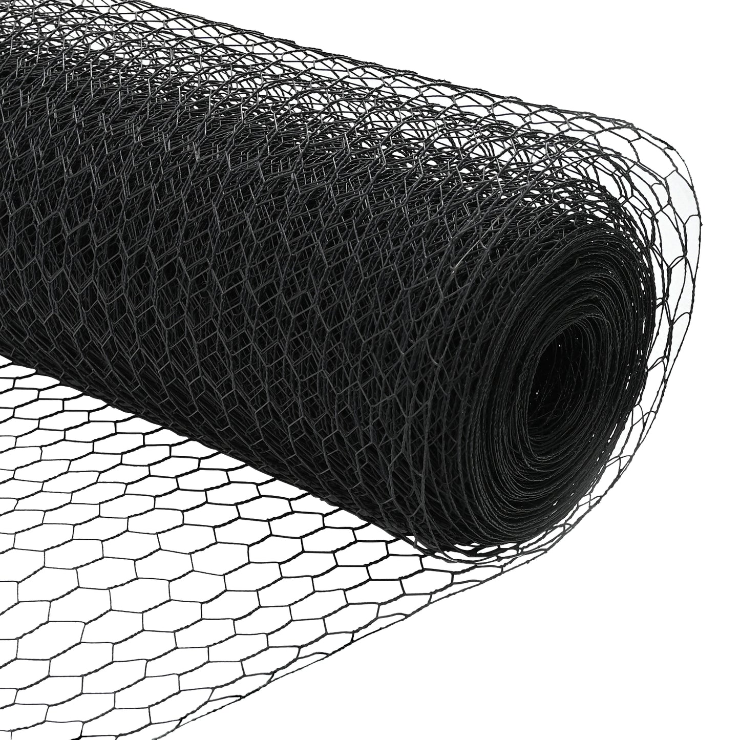 Sekskantet gjerde grunstift 10 x 1 m PVC-belagt stål Grå Mesh