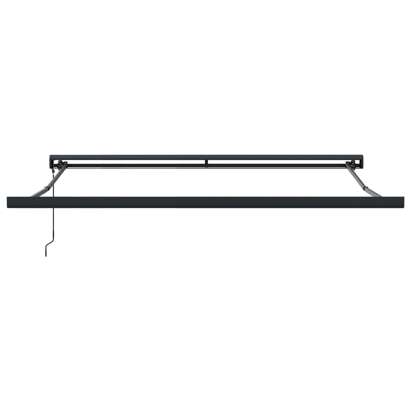 Uttrekkbar markise Hvit 350 x 250 x 165 cm Stoff og Metall