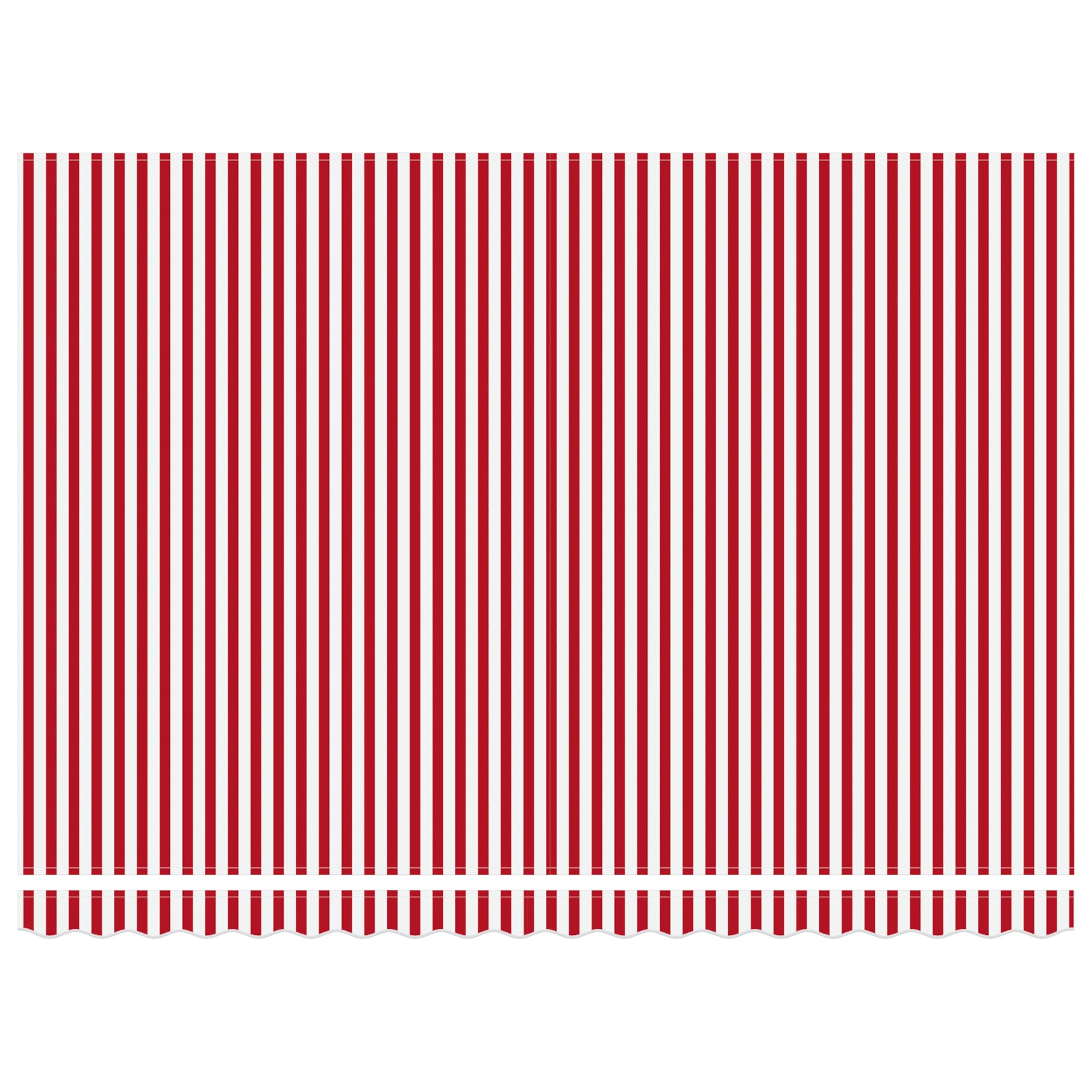 Innvendbar Markise med Rød og hvit 450 × 350 cm stoff