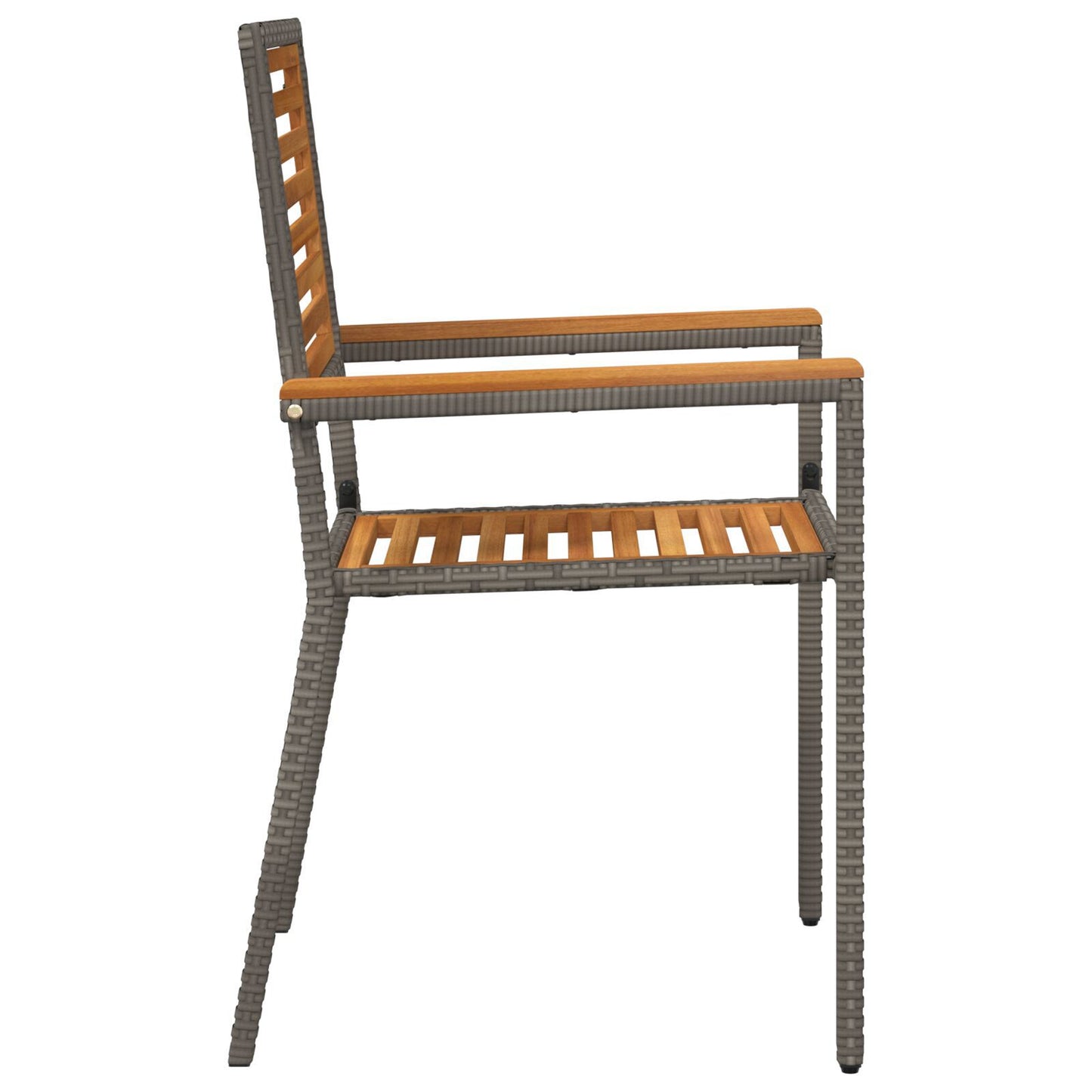 Hage stabelstoler 2 pcs Brun og Grå 54 x 56 x 90 cm