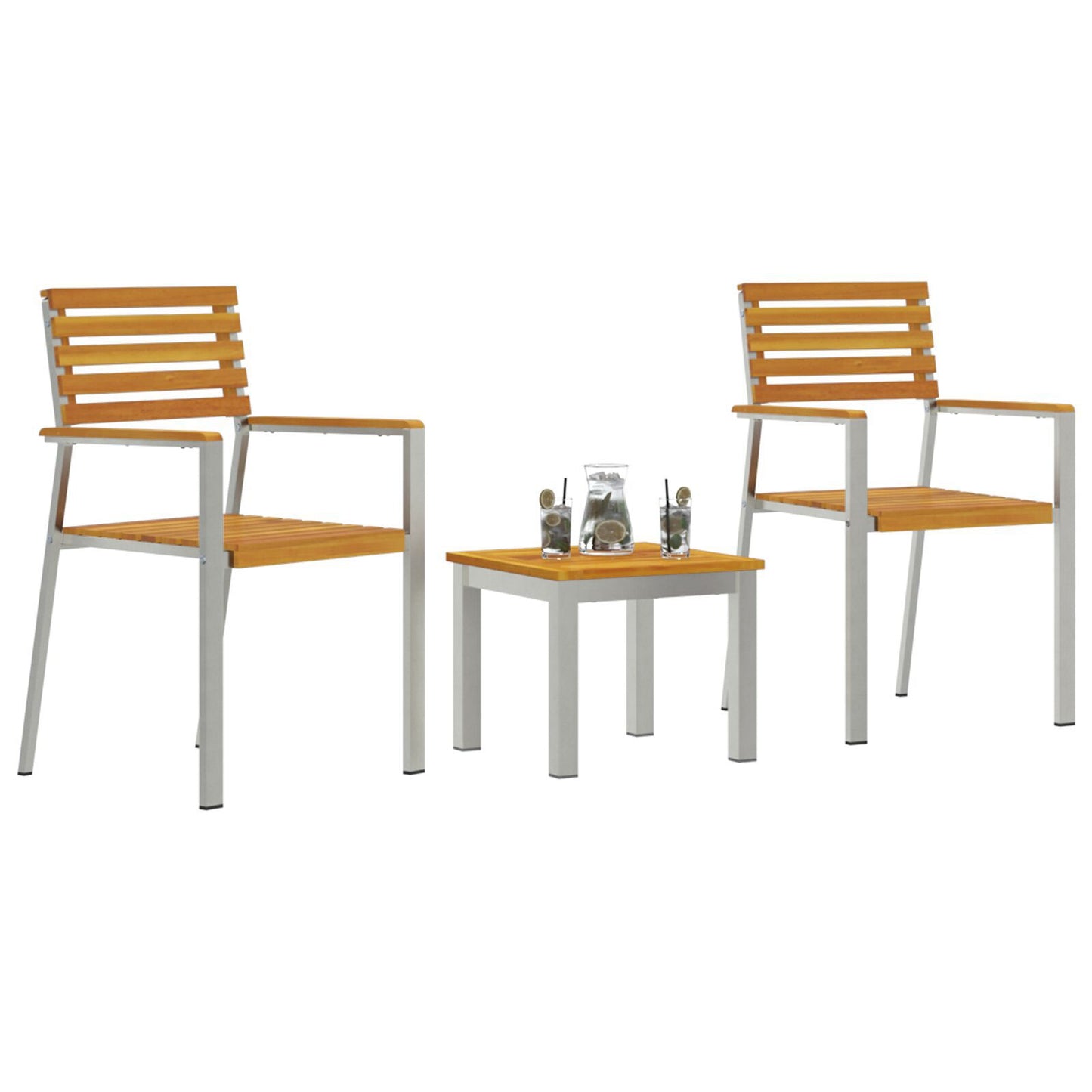 Hage Spisegruppe 3 pcs Brun Solid akasietre