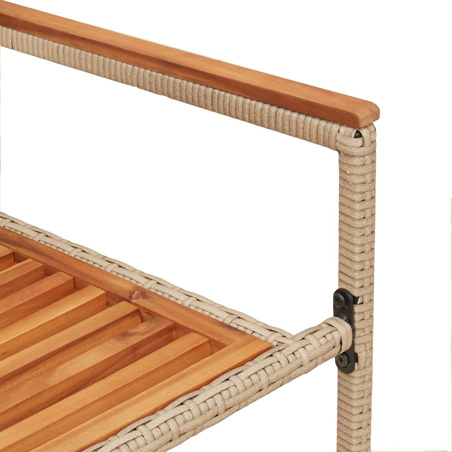 Hage stabelstoler 2 pcs Brun og Beige 54 x 56 x 90 cm