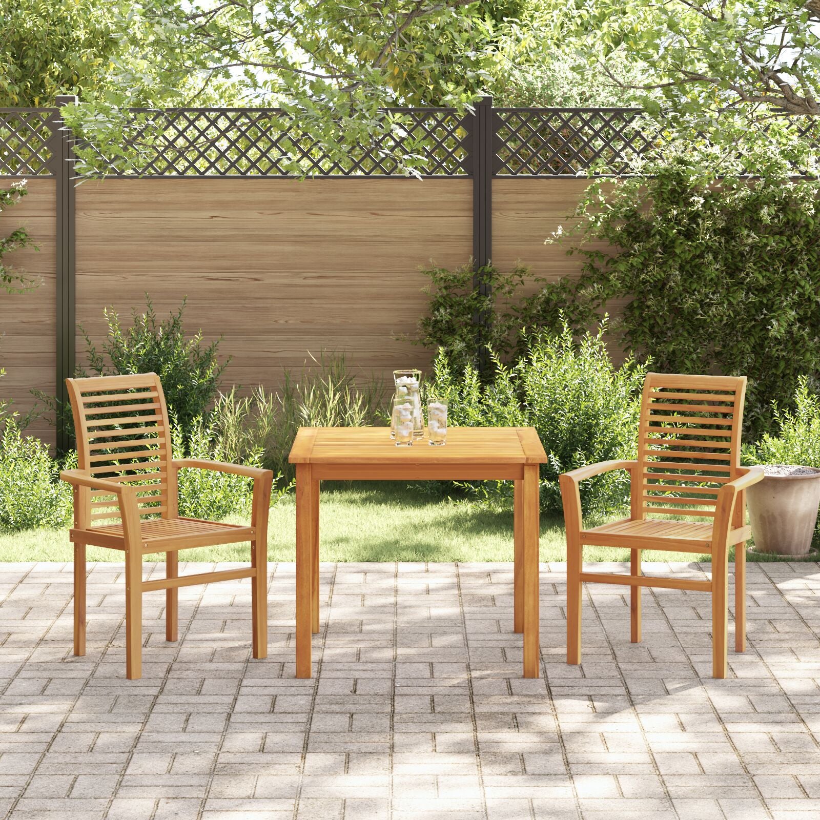 Stabelbar Hagemøbel Brun 62,5 x 54,5 x 95,5 cm Heltre teak