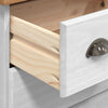 Skap med skuffer Hvit 79 x 40 x 133.5 cm Massivt furutre