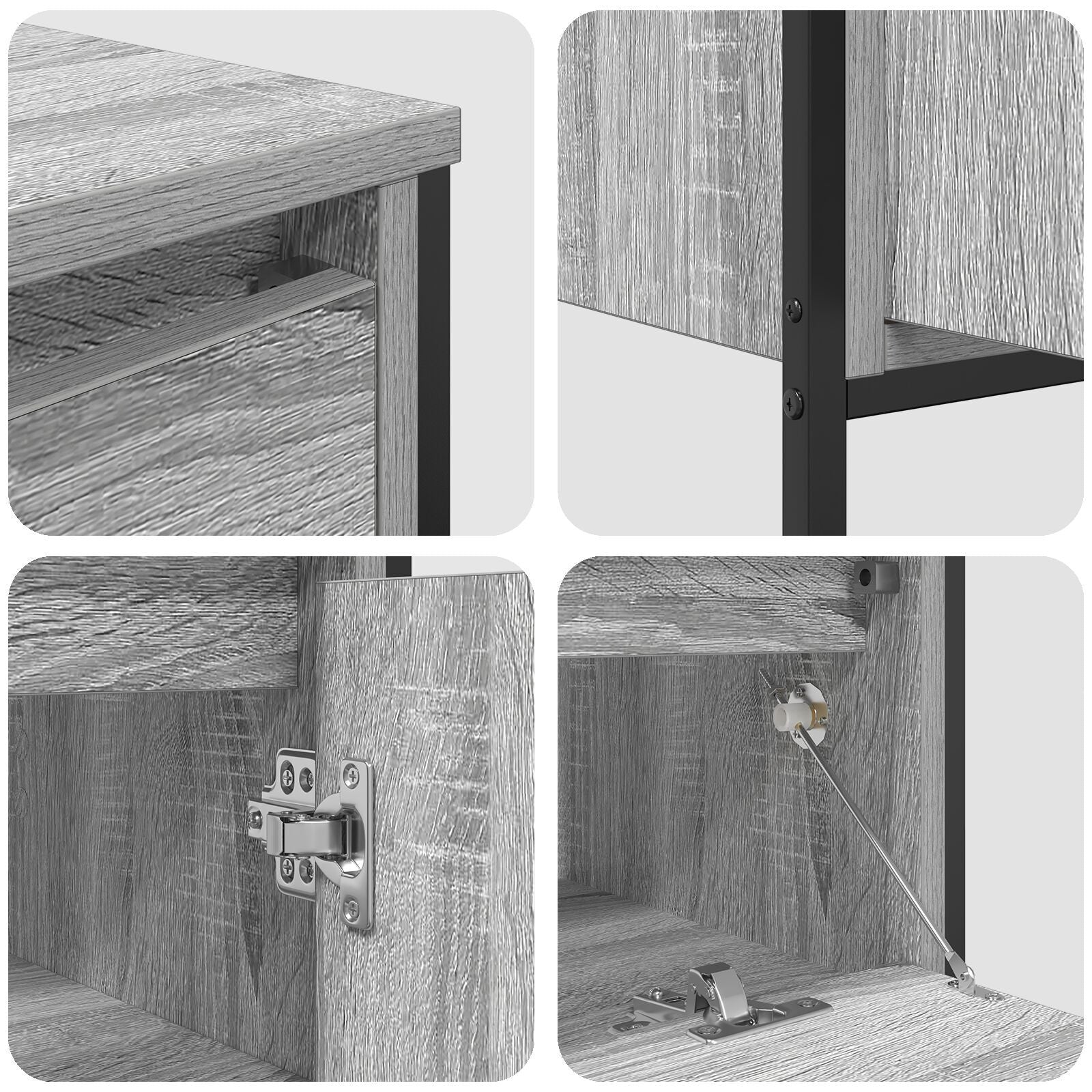 Baderomsinnredningssett 3 pcs Grå sonoma 90 x 34.5 x 60 cm