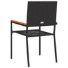 Hage stabelstoler 2 pcs Svart og Brun
