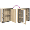 Baderomsinnredningssett med hylle 2 pcs Brun 60 x 30 x 60 cm