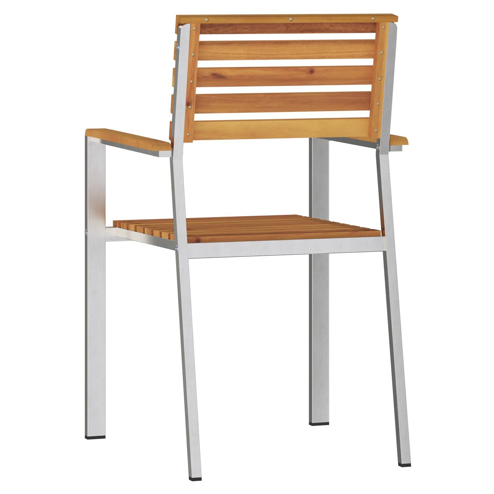Hage Stol 4 pcs Brun 56 x 54.5 x 87cm Massivt akasietre