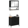 Baderomsinnredningssett med lagring 2 pcs Svart 60 x 30 x 60 cm