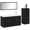 Bademøbelsett 3 pcs Svart Eik 90 x 38.5 x 46 cm Konstruert tre
