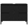 Baderomsinnredningssett med skuff 3 pcs Svart 30 x 30 x 180 cm