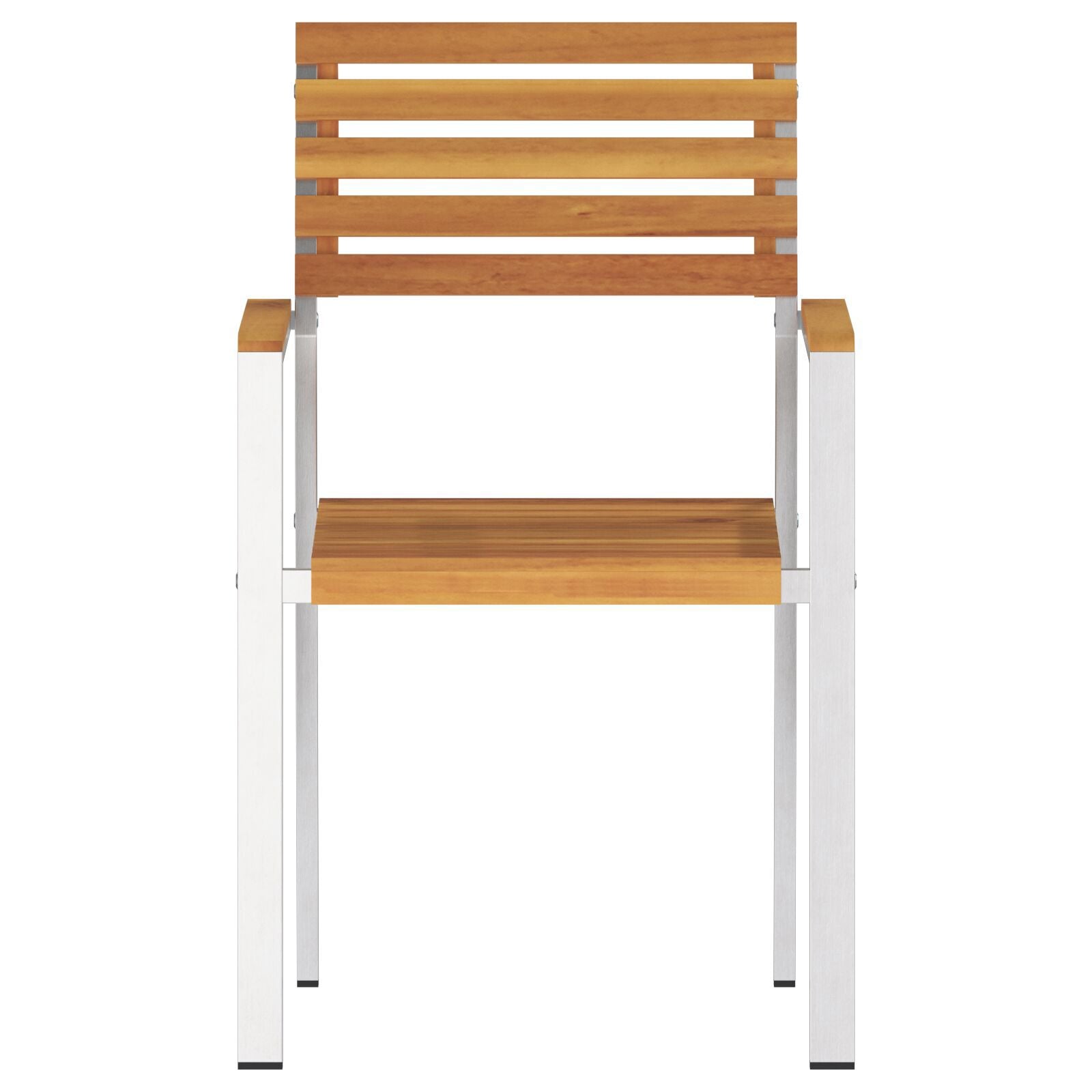 Hage Stol 4 pcs Brun 56 x 54.5 x 87cm Massivt akasietre