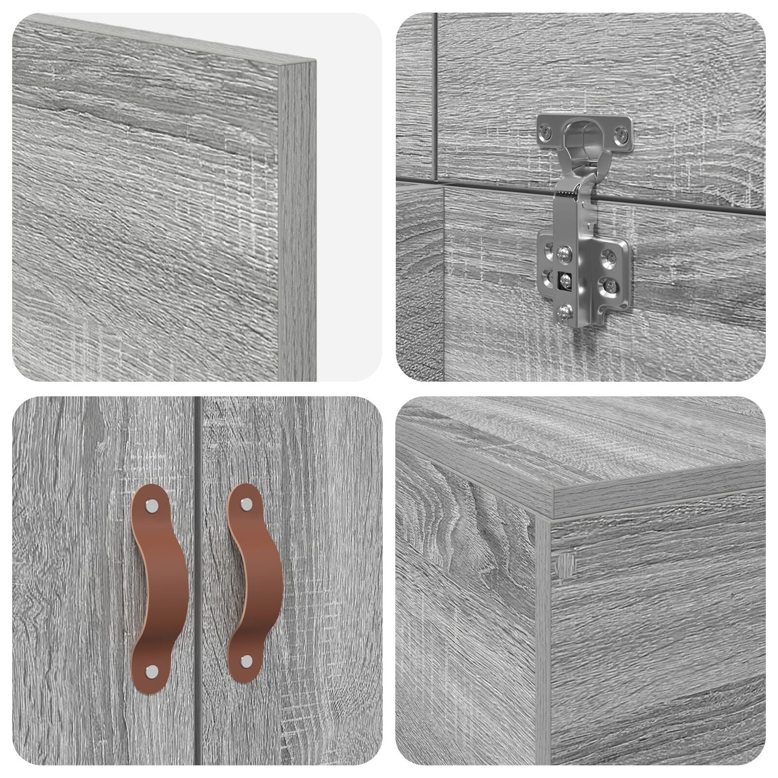 Seng med lagring Grå Sonoma 100 x 200 cm Konstruert tre