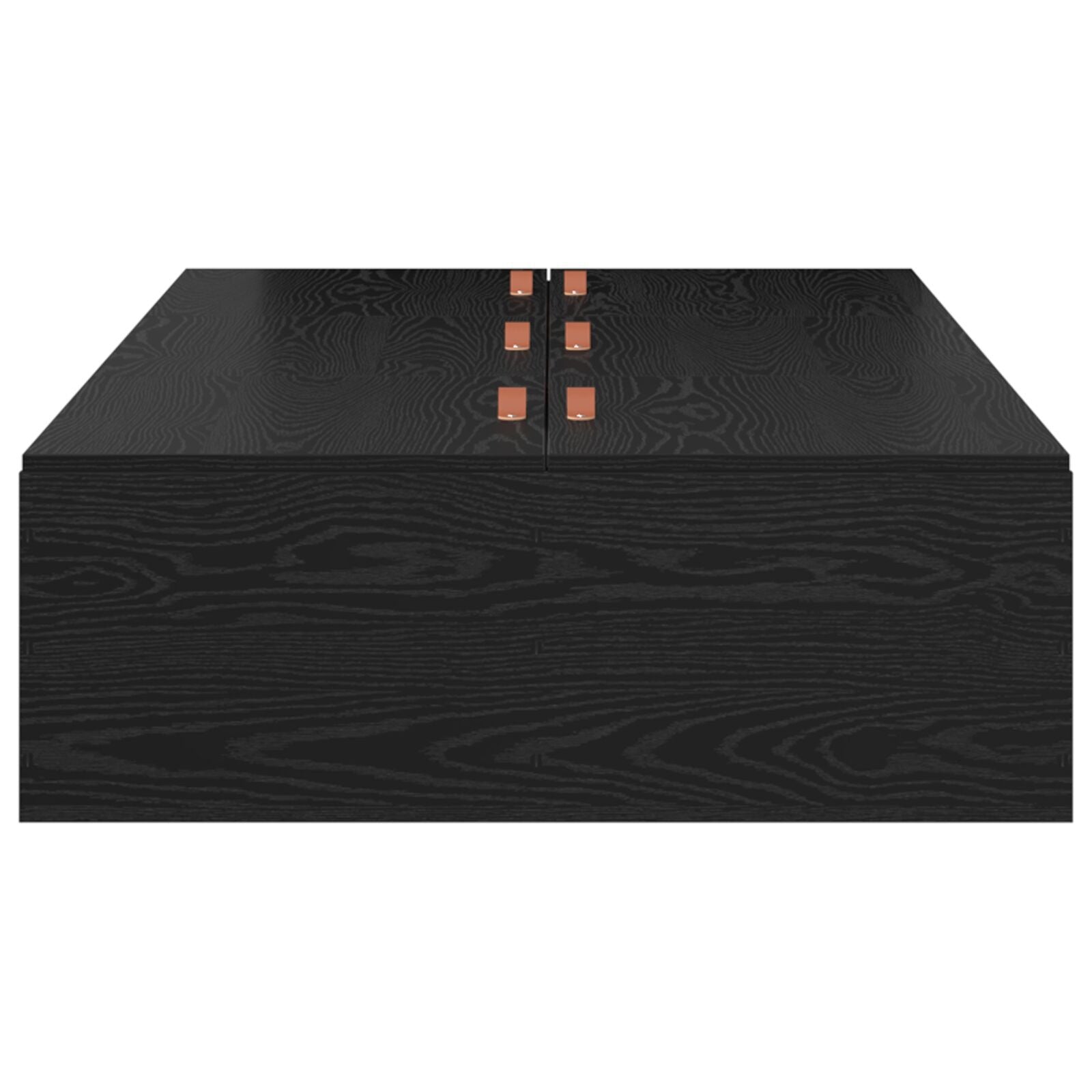 Seng med lagring Svart Eik 100 x 200 cm Konstruert tre