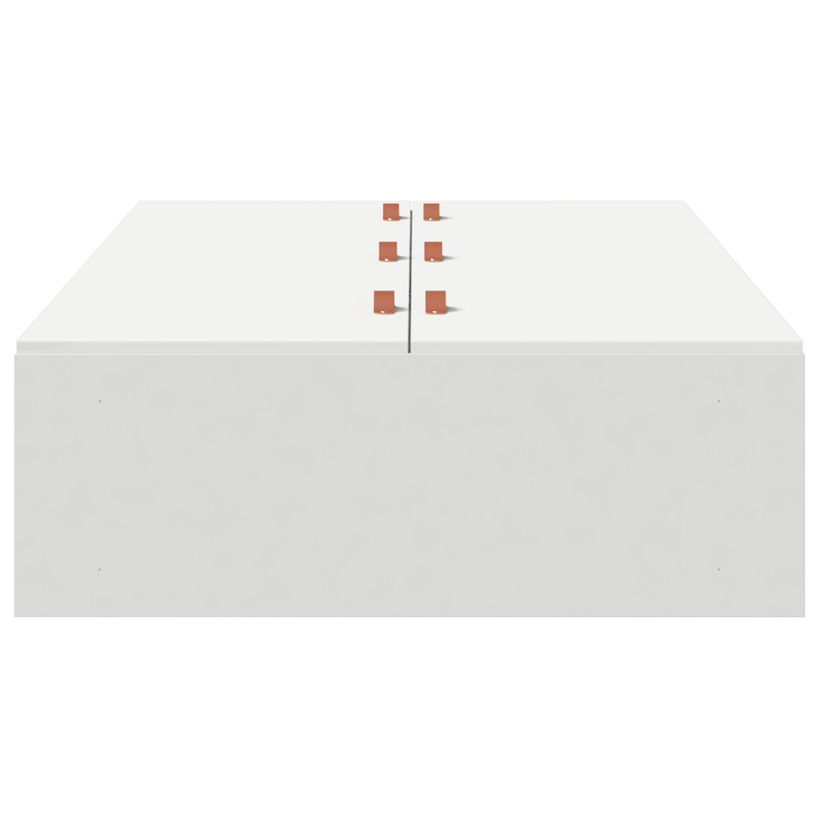 Seng med lagring med lagring Hvit 80 x 200 cm Konstruert tre